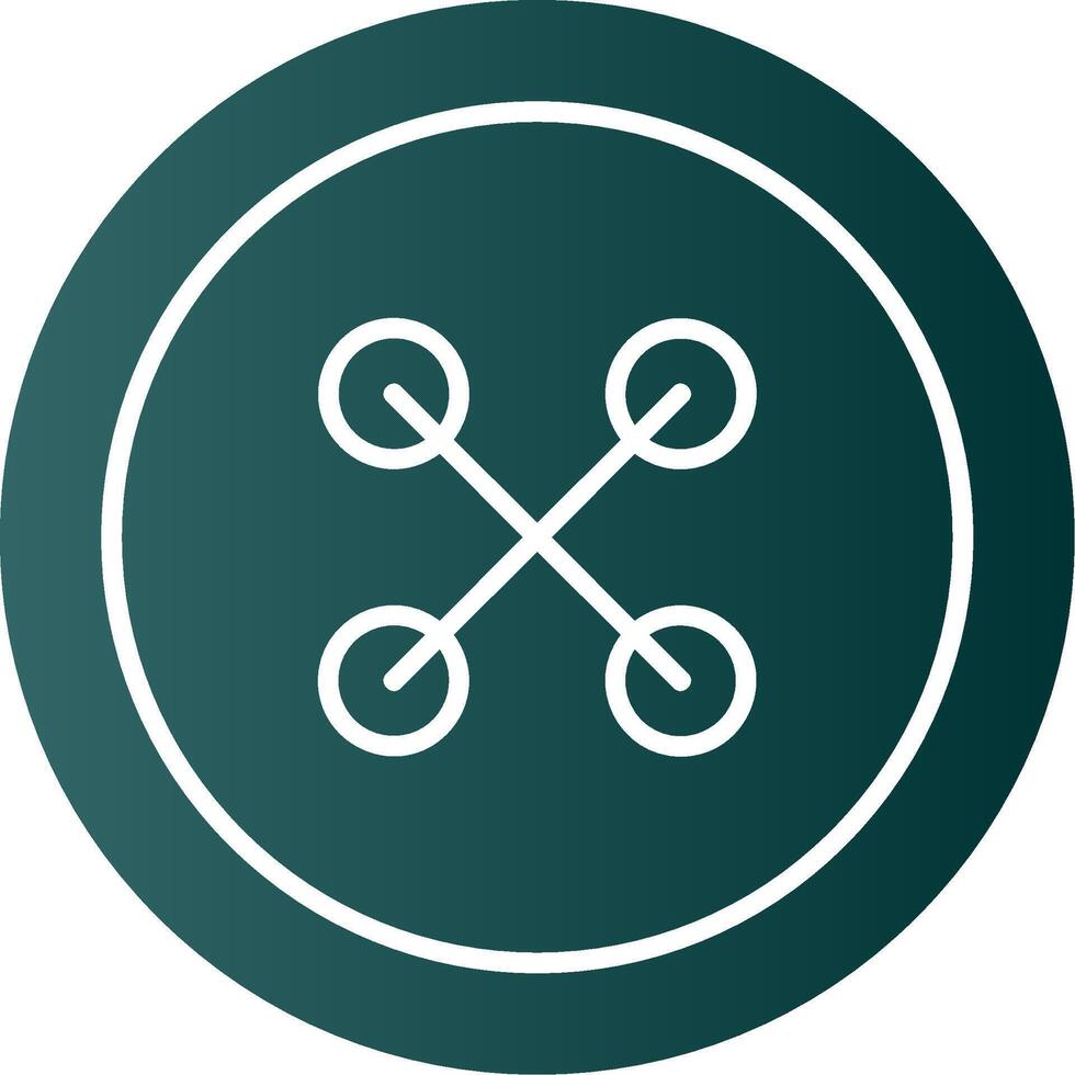 Cloth Button Glyph Gradient Icon vector