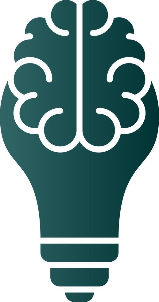 Business Intelligence Glyph Gradient Icon vector
