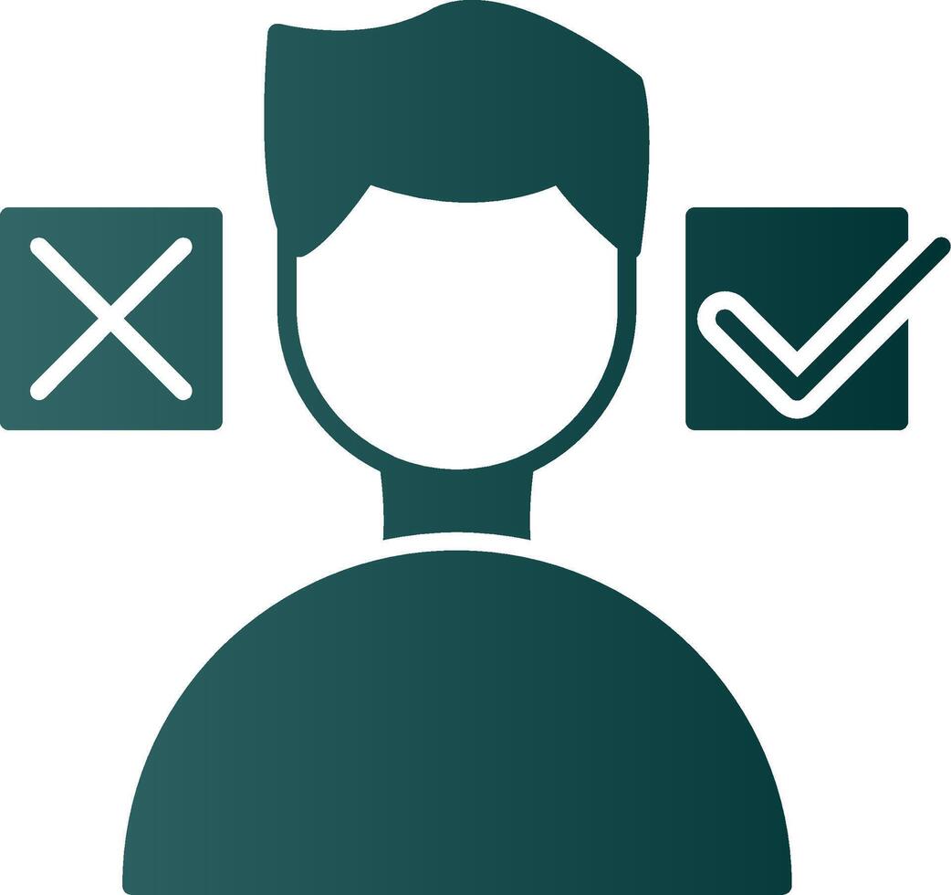 Decision Making Glyph Gradient Icon vector