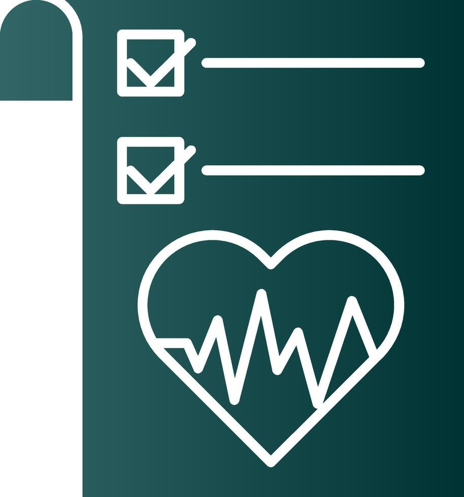 Health Graph Glyph Gradient Icon vector