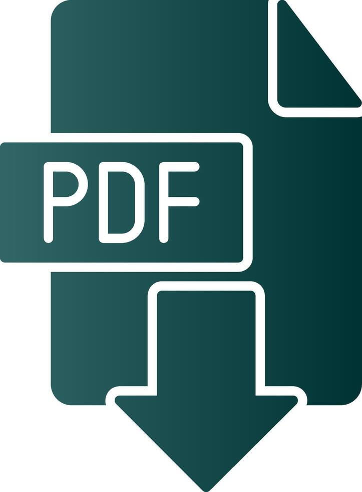 descargar pdf glifo degradado icono vector