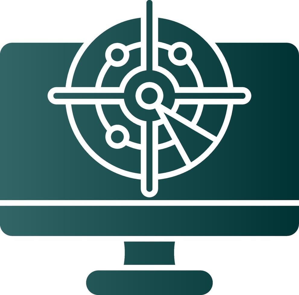 Radar Glyph Gradient Icon vector