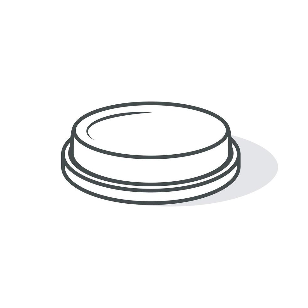 Outline push button vector isolated illustration stock illustration