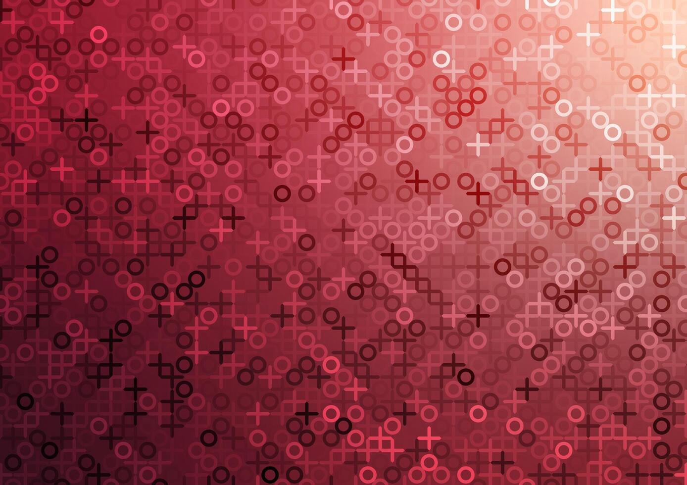 Bokeh light red xo circle pattern graphic background vector