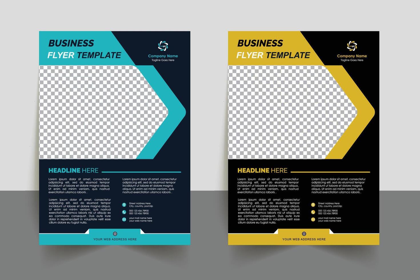 corporate business flyer template, modern flyer creative design, leaflet vector