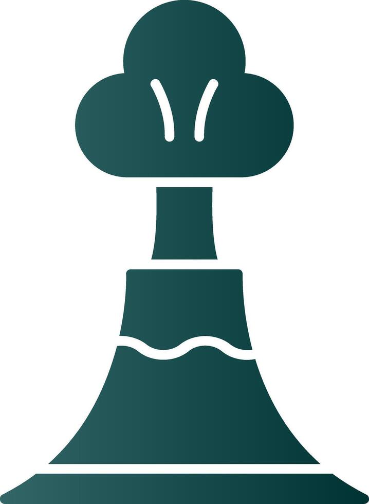 Volcano Glyph Gradient Icon vector
