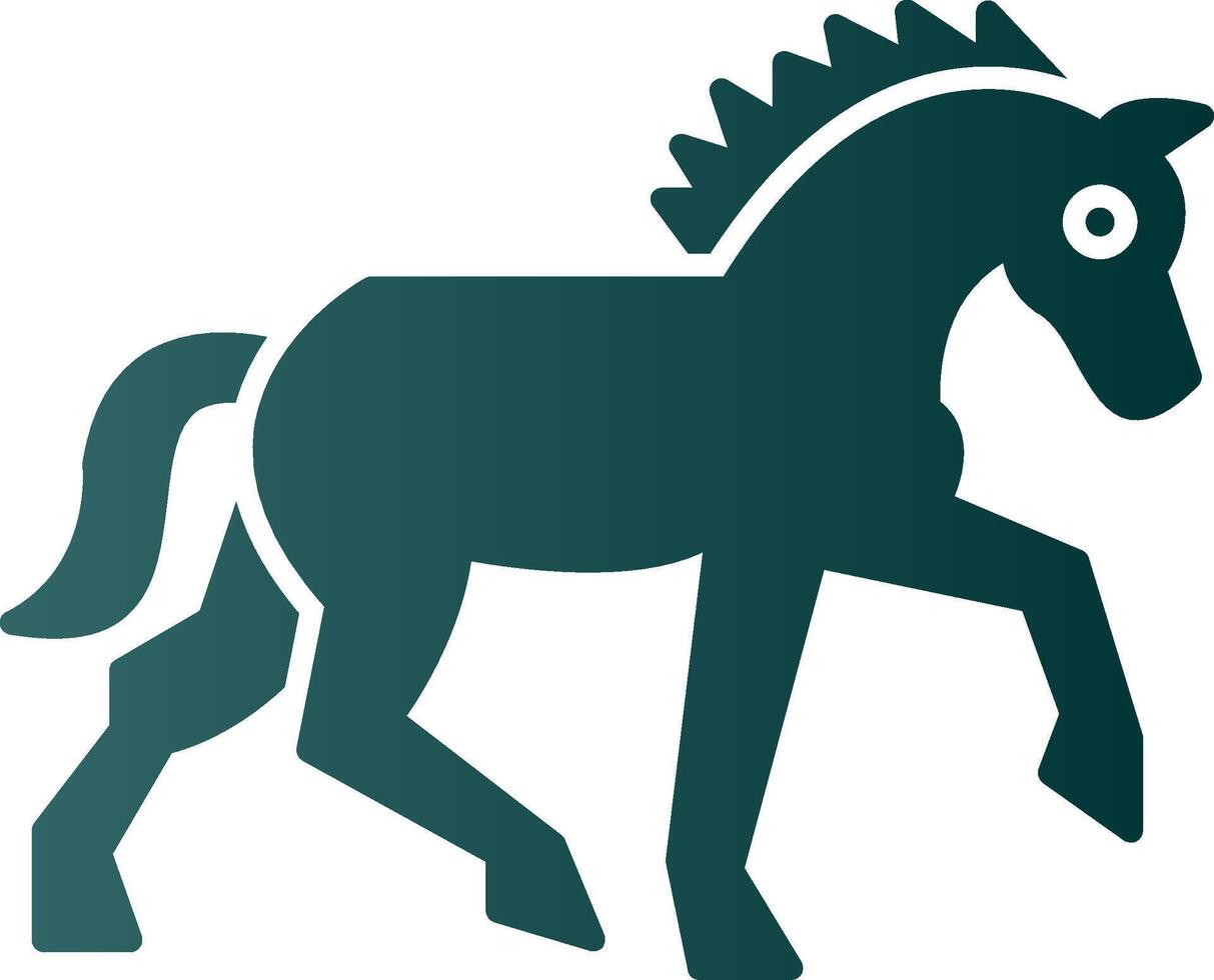 Horse Glyph Gradient Icon vector