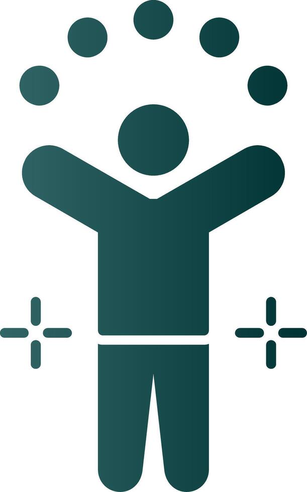 Juggling Ball Glyph Gradient Icon vector