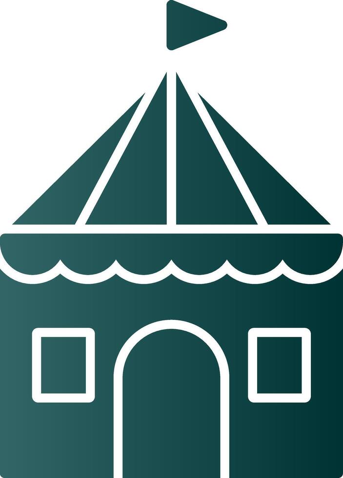Circus Tent Glyph Gradient Icon vector