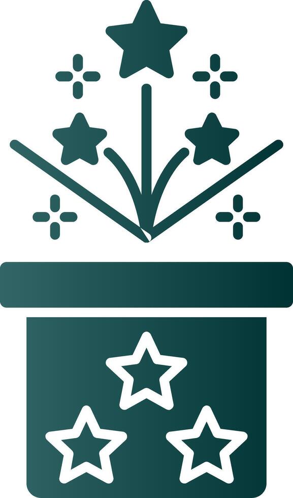 Magic Box Glyph Gradient Icon vector