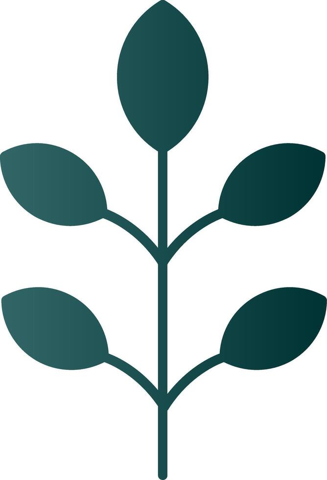 Leaf Glyph Gradient Icon vector