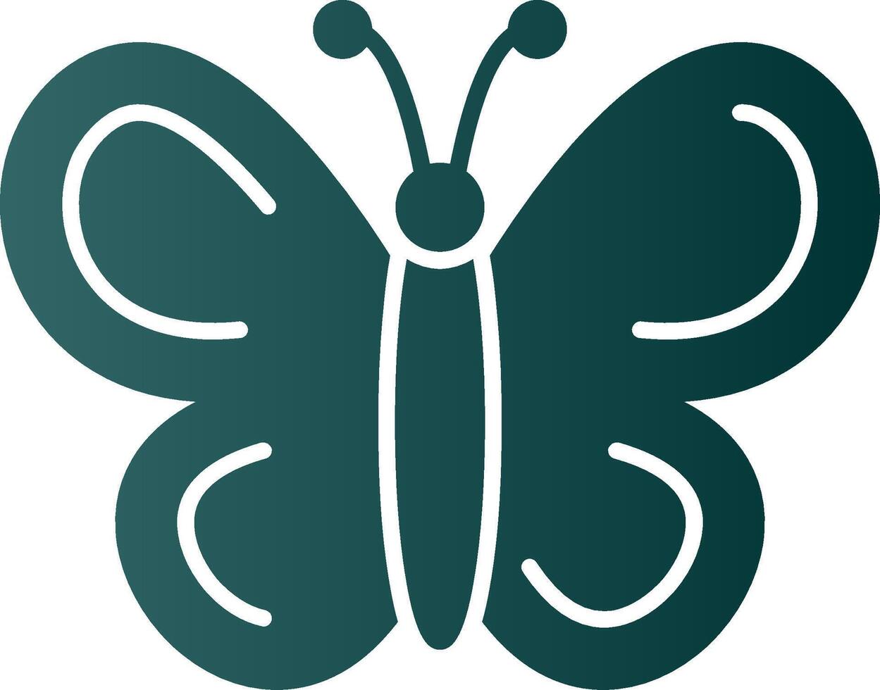 Butterfly Glyph Gradient Icon vector
