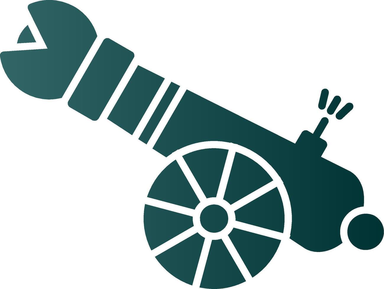 Human Cannonball Glyph Gradient Icon vector