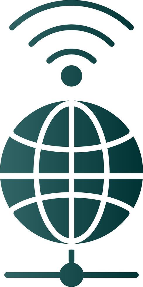 Global Glyph Gradient Icon vector