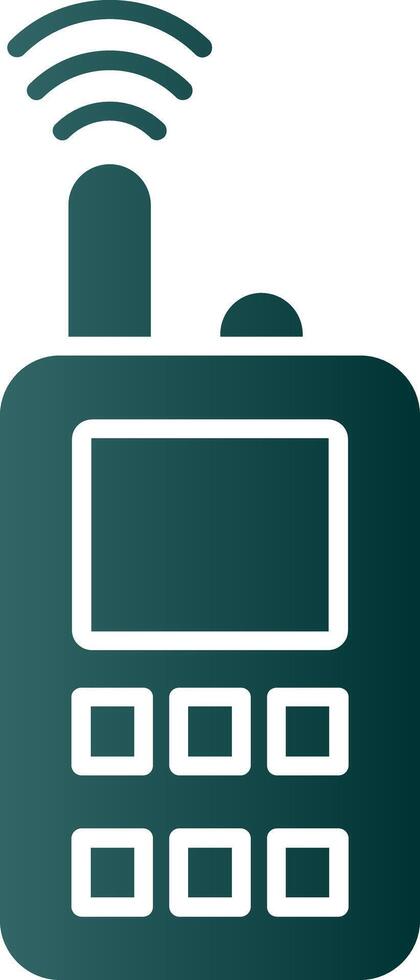 Walkie Talkie Glyph Gradient Icon vector