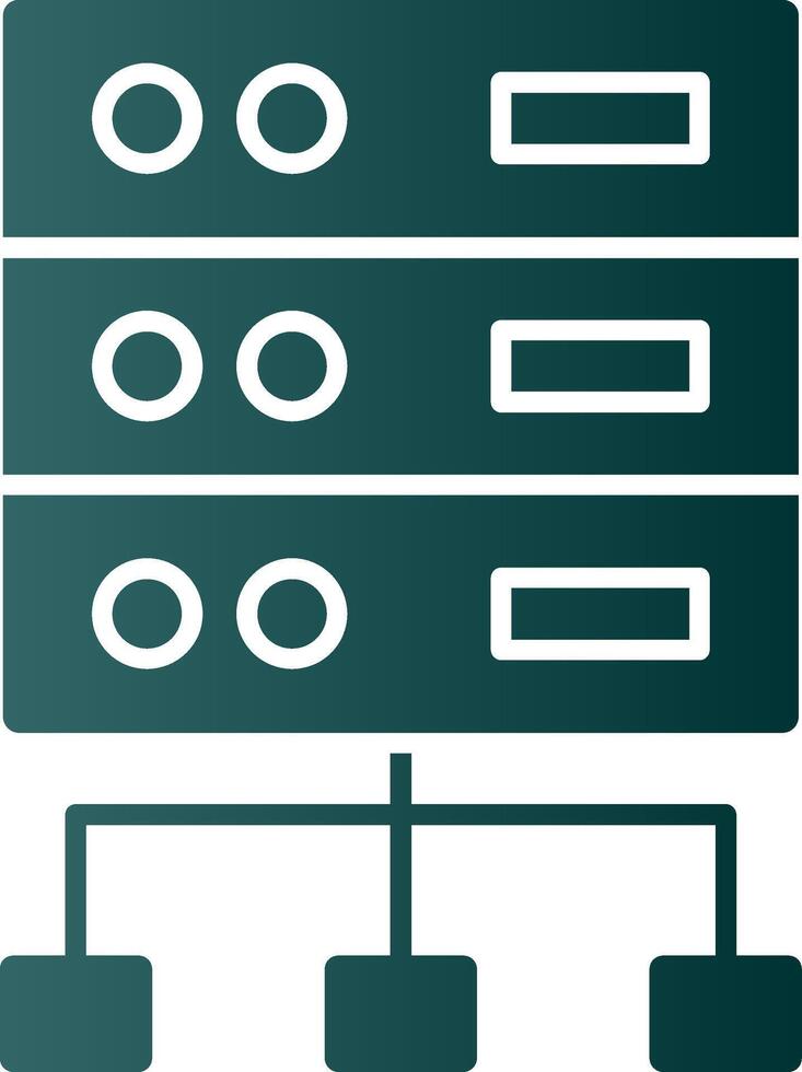 Structured Data Glyph Gradient Icon vector