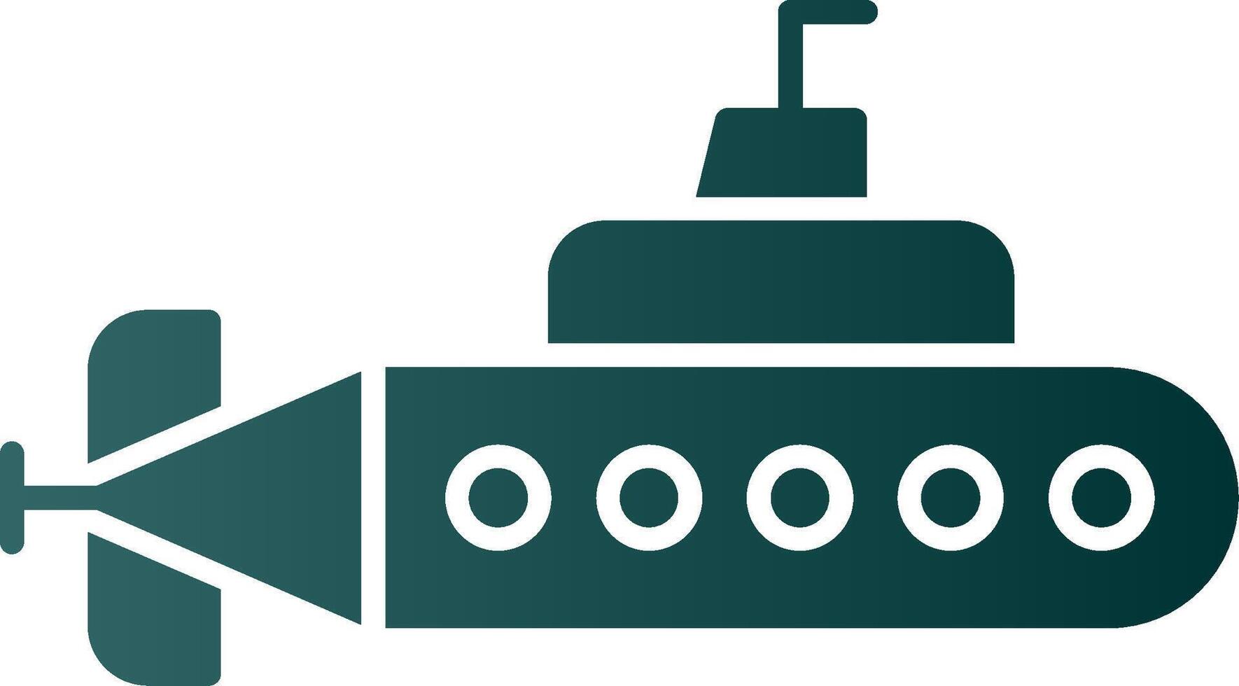 Submarine Glyph Gradient Icon vector