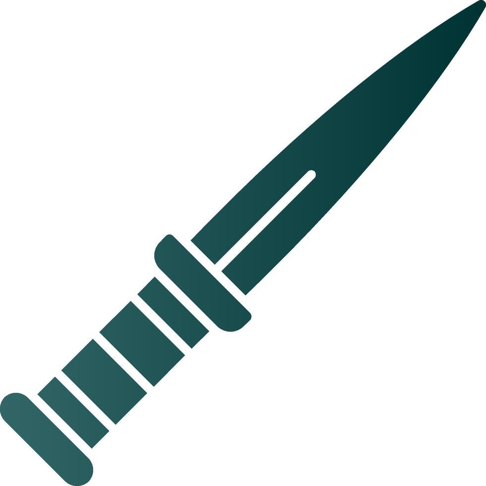 Dagger Glyph Gradient Icon vector