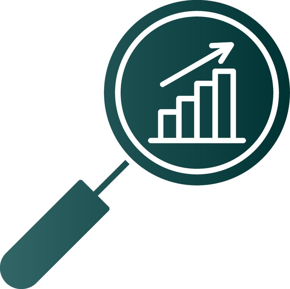 Research Glyph Gradient Icon vector