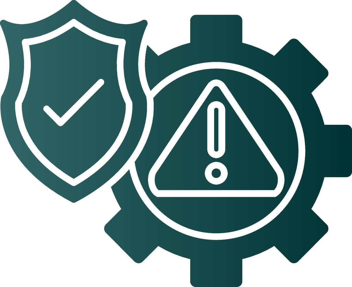 Risk Management Glyph Gradient Icon vector