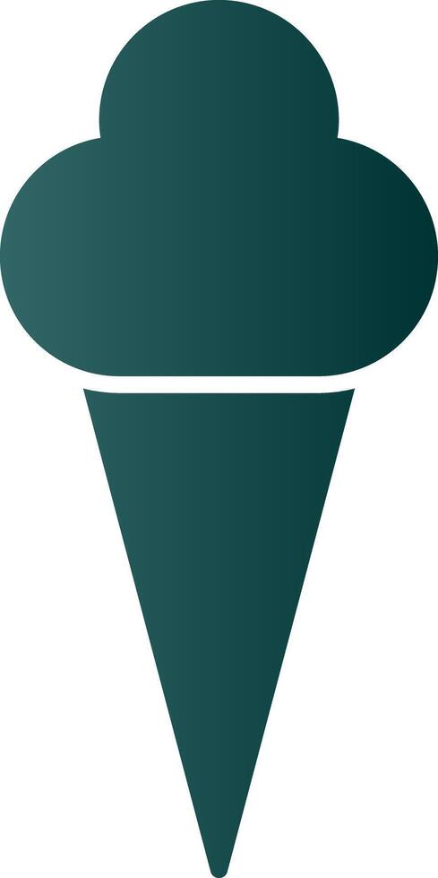 Ice Cream Glyph Gradient Icon vector