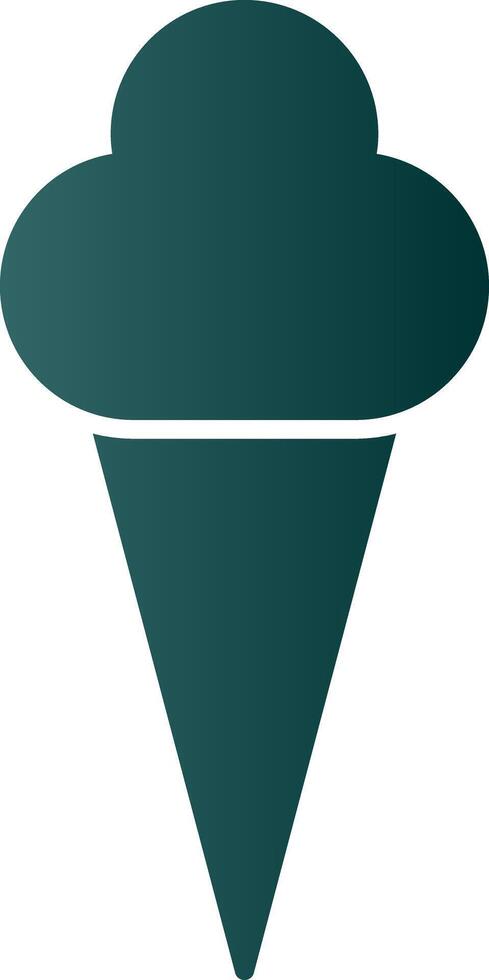 icono de gradiente de glifo de helado vector