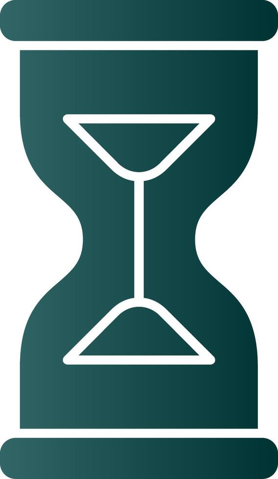 Hourglass Glyph Gradient Icon vector