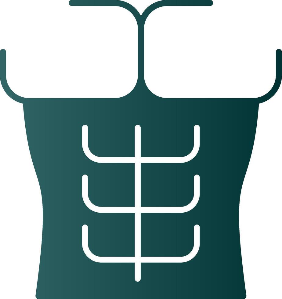 Six Pack Glyph Gradient Icon vector