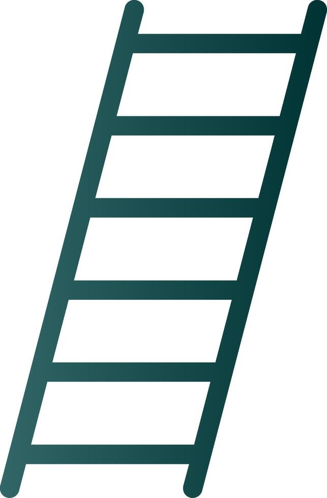 icono de gradiente de glifo de escalera vector