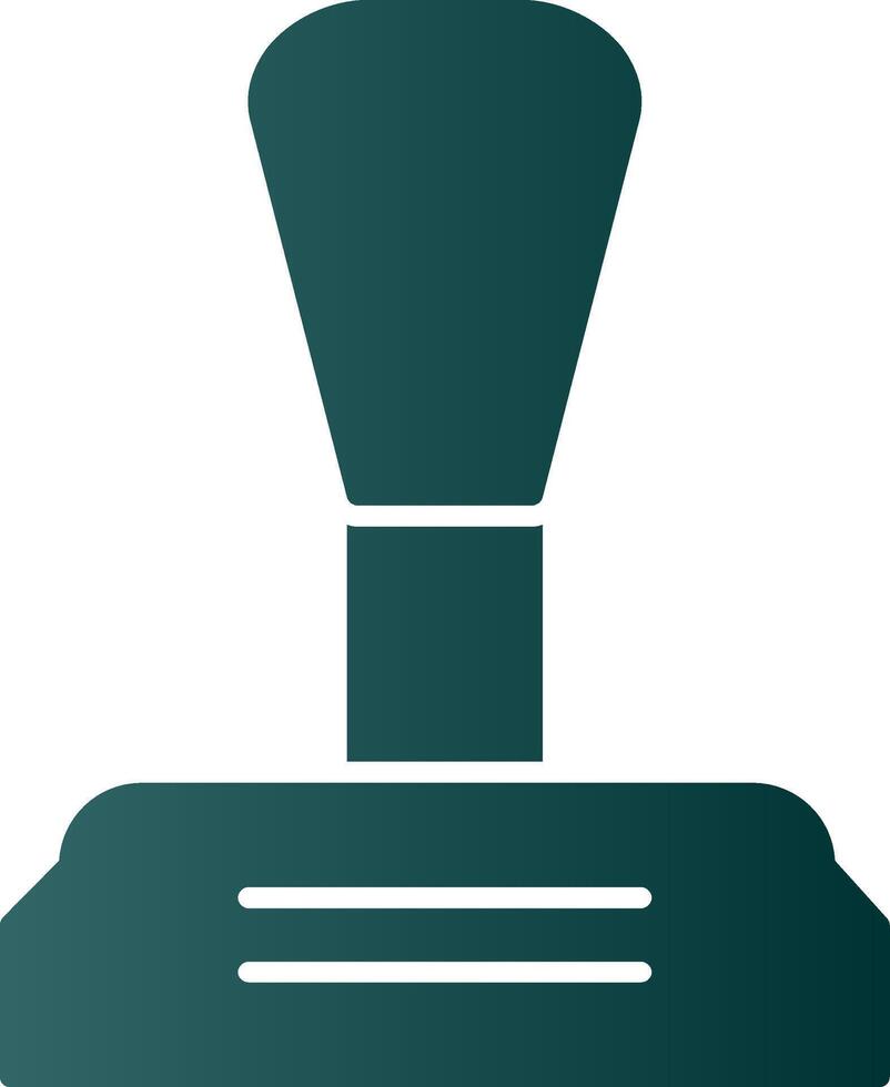 Gear Stick Glyph Gradient Icon vector