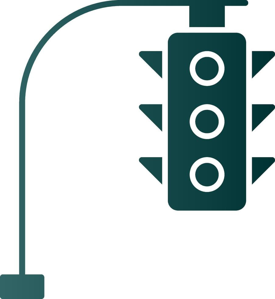 Traffic Lights Glyph Gradient Icon vector