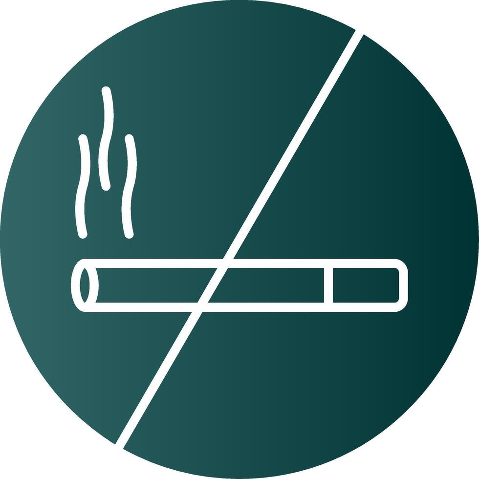 No Smoking Glyph Gradient Icon vector