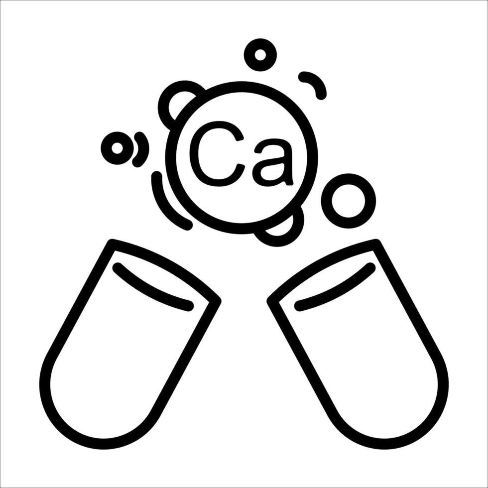 Calcium food supplement icon vector illustration symbol