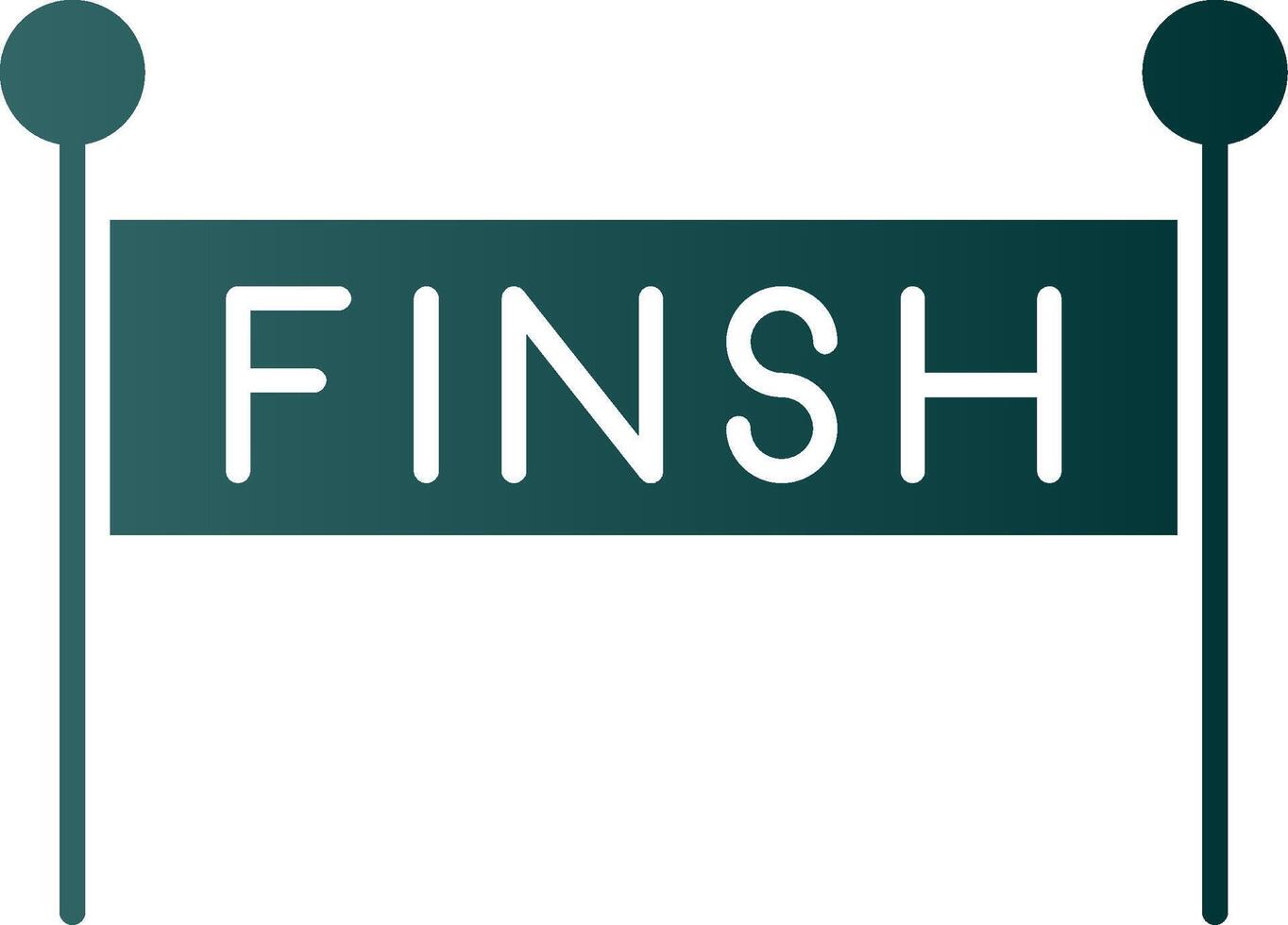 Finish Line Glyph Gradient Icon vector
