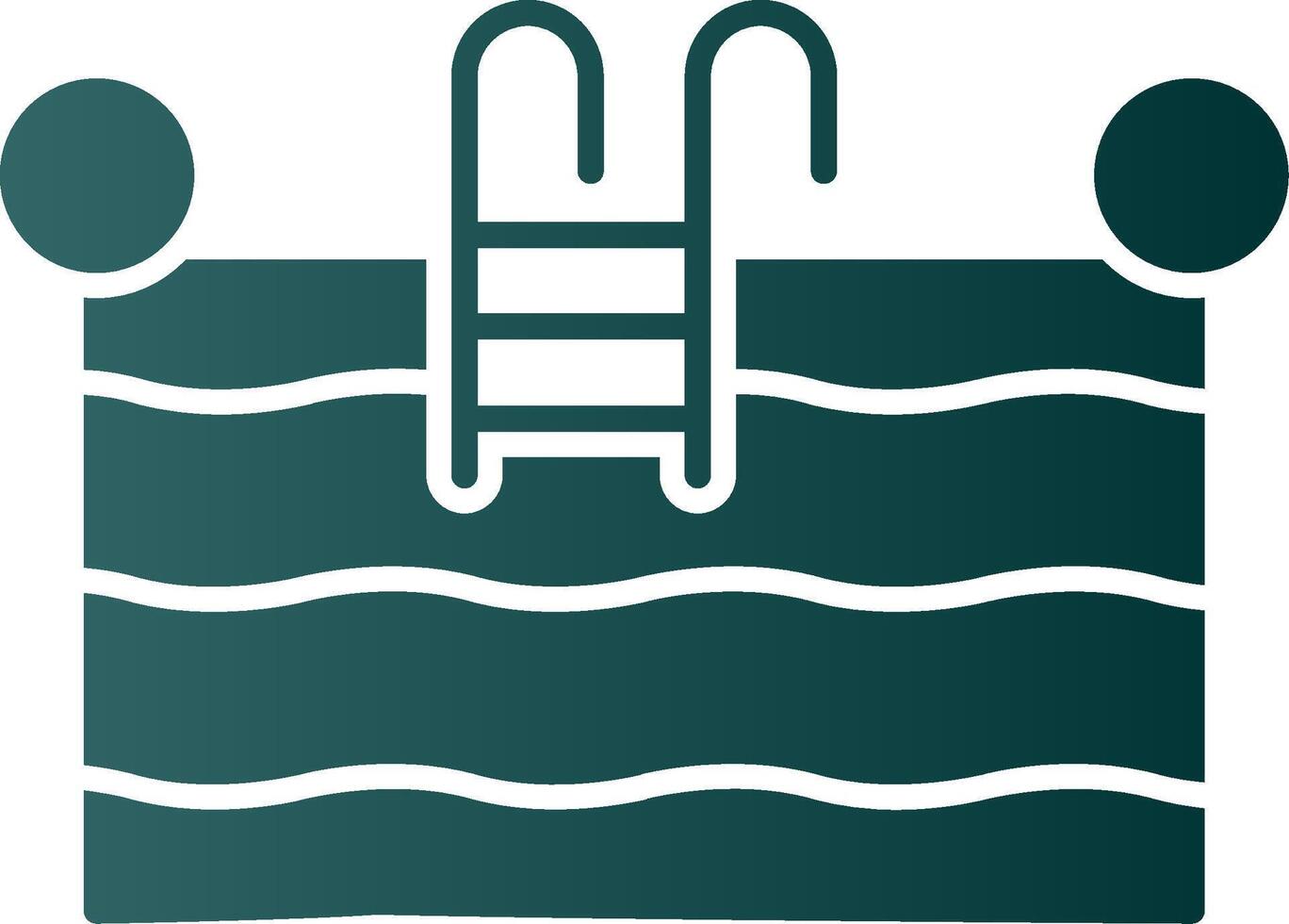 Swimming Pool Glyph Gradient Icon vector