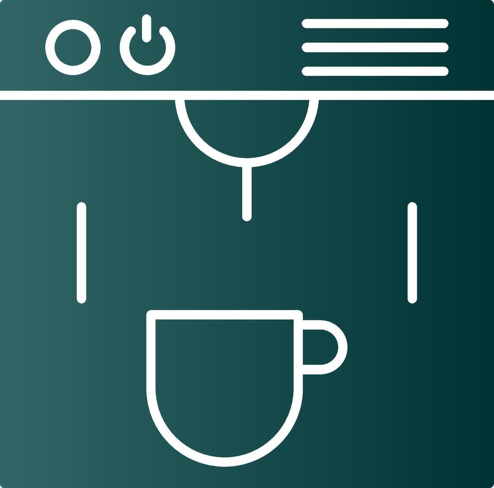 Coffe Maker Glyph Gradient Icon vector