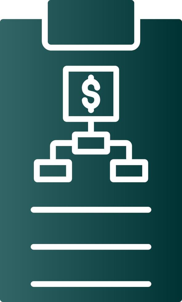 Planing Glyph Gradient Icon vector