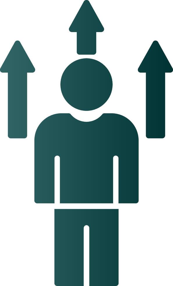 Motivation Glyph Gradient Icon vector