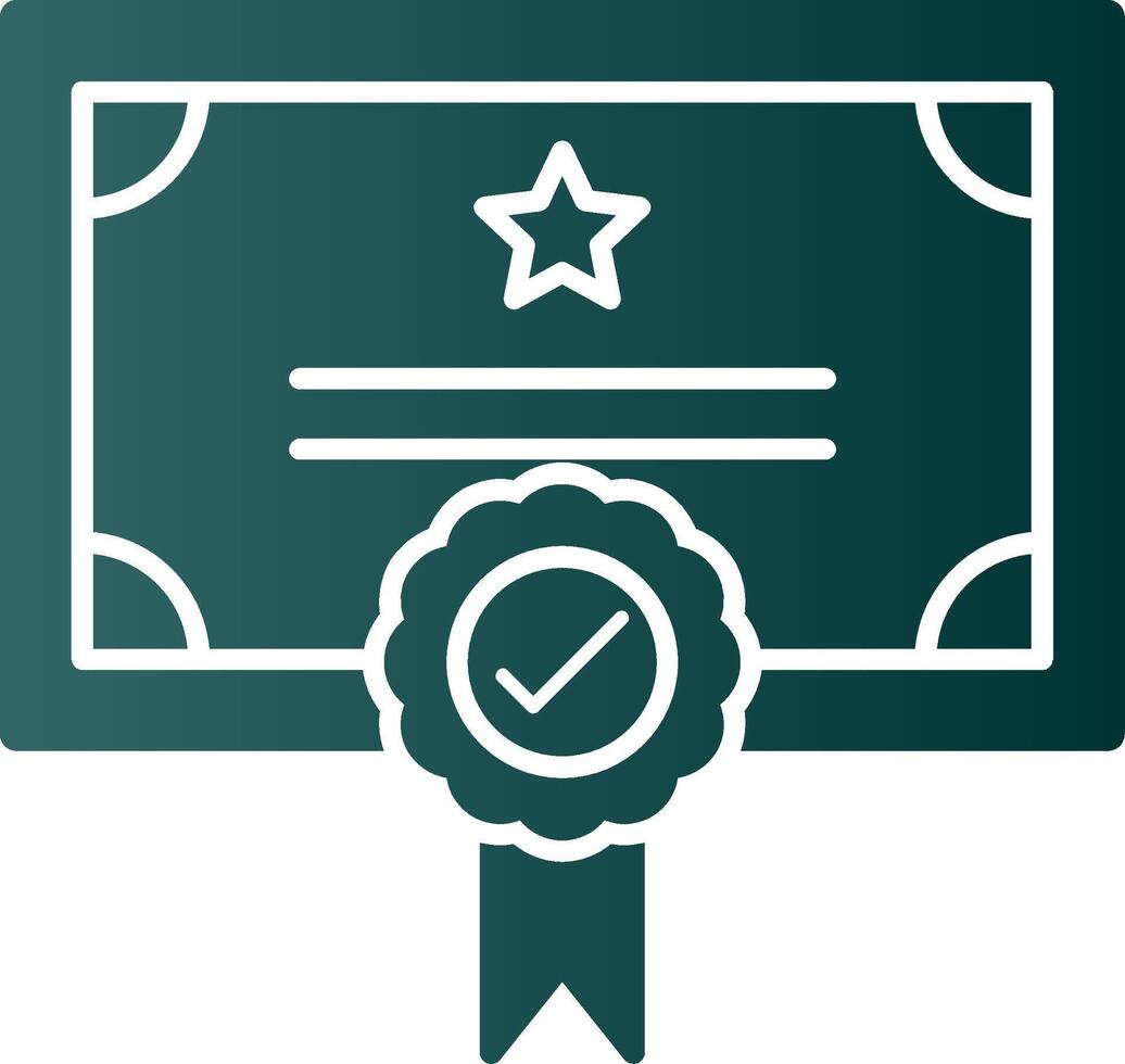 Qualify Glyph Gradient Icon vector