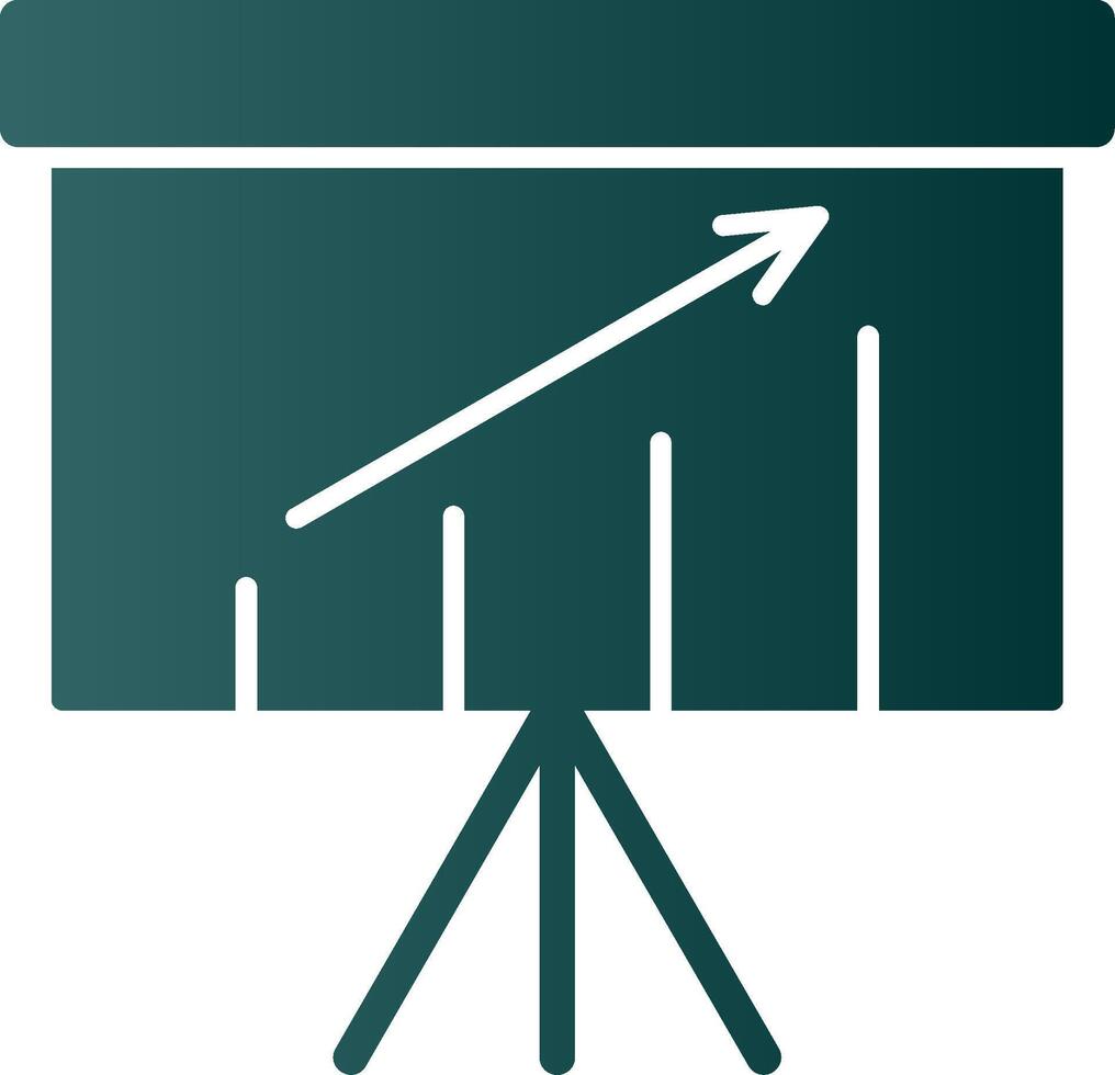 Presentation Glyph Gradient Icon vector