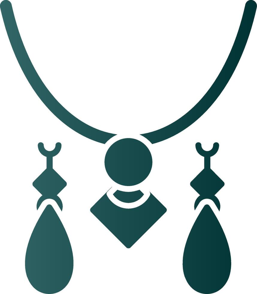 Jewelery Glyph Gradient Icon vector