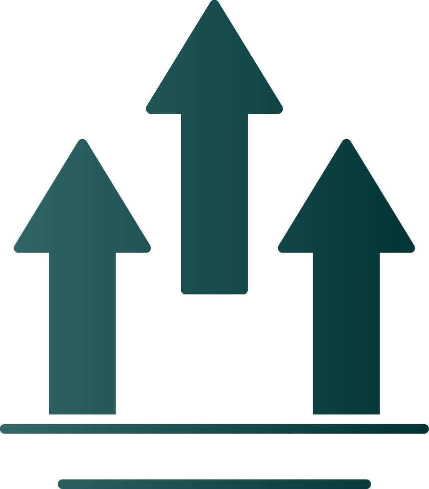 Arrows Glyph Gradient Icon vector