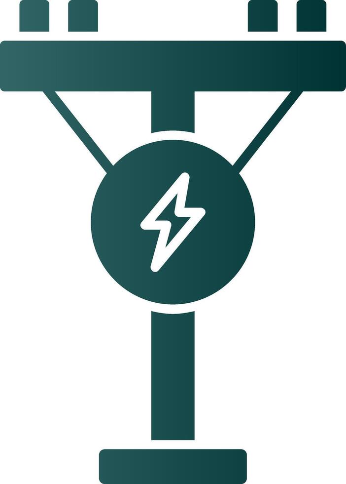 Electric Pole Glyph Gradient Icon vector