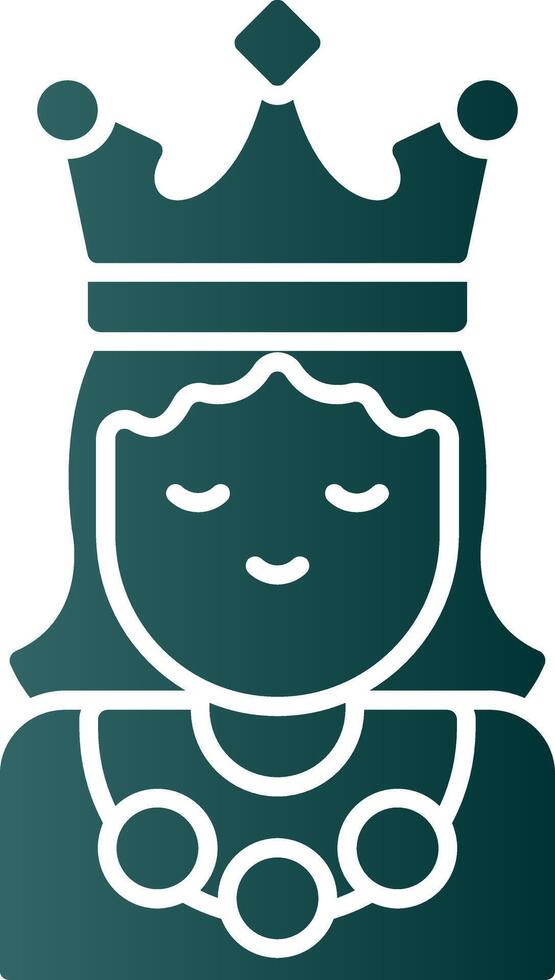 Princess Glyph Gradient Icon vector