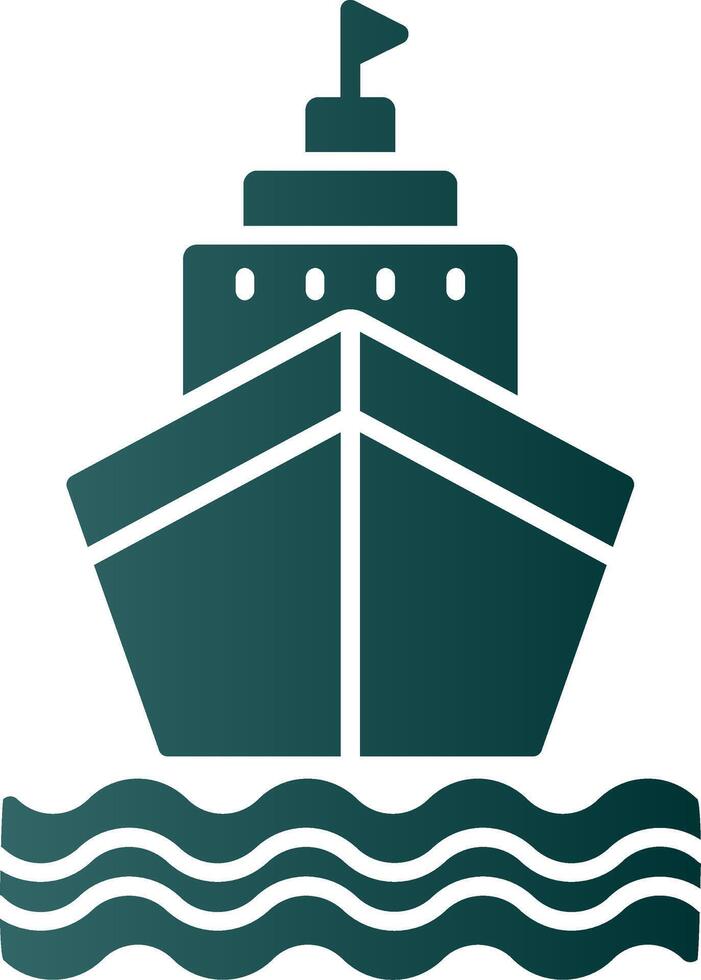 Ship Glyph Gradient Icon vector