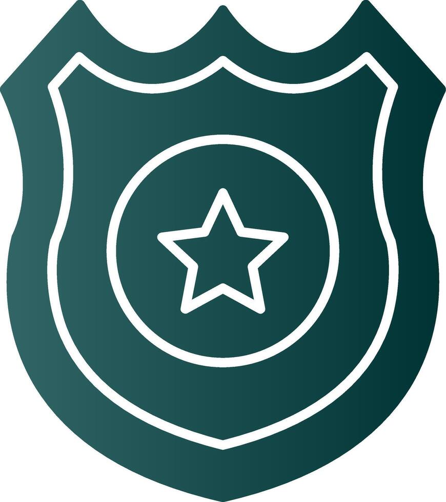 Police Badge Glyph Gradient Icon vector