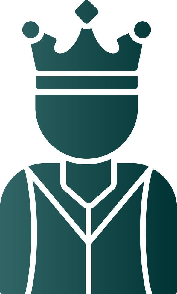 Prince Glyph Gradient Icon vector