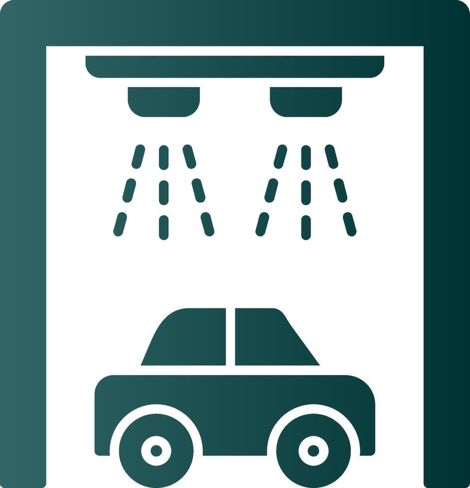 Car Wash Glyph Gradient Icon vector