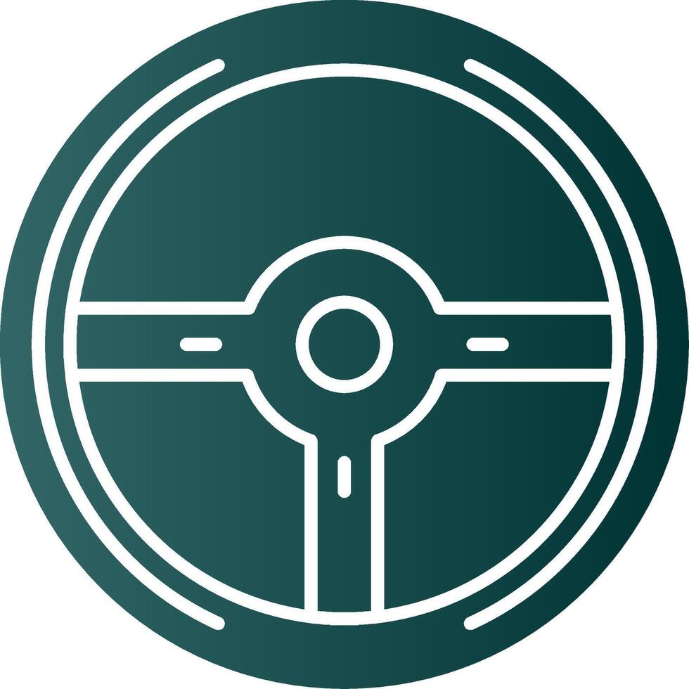 Steering Wheel Glyph Gradient Icon vector