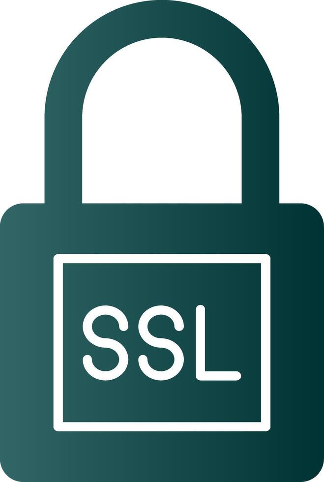 SSL Glyph Gradient Icon vector